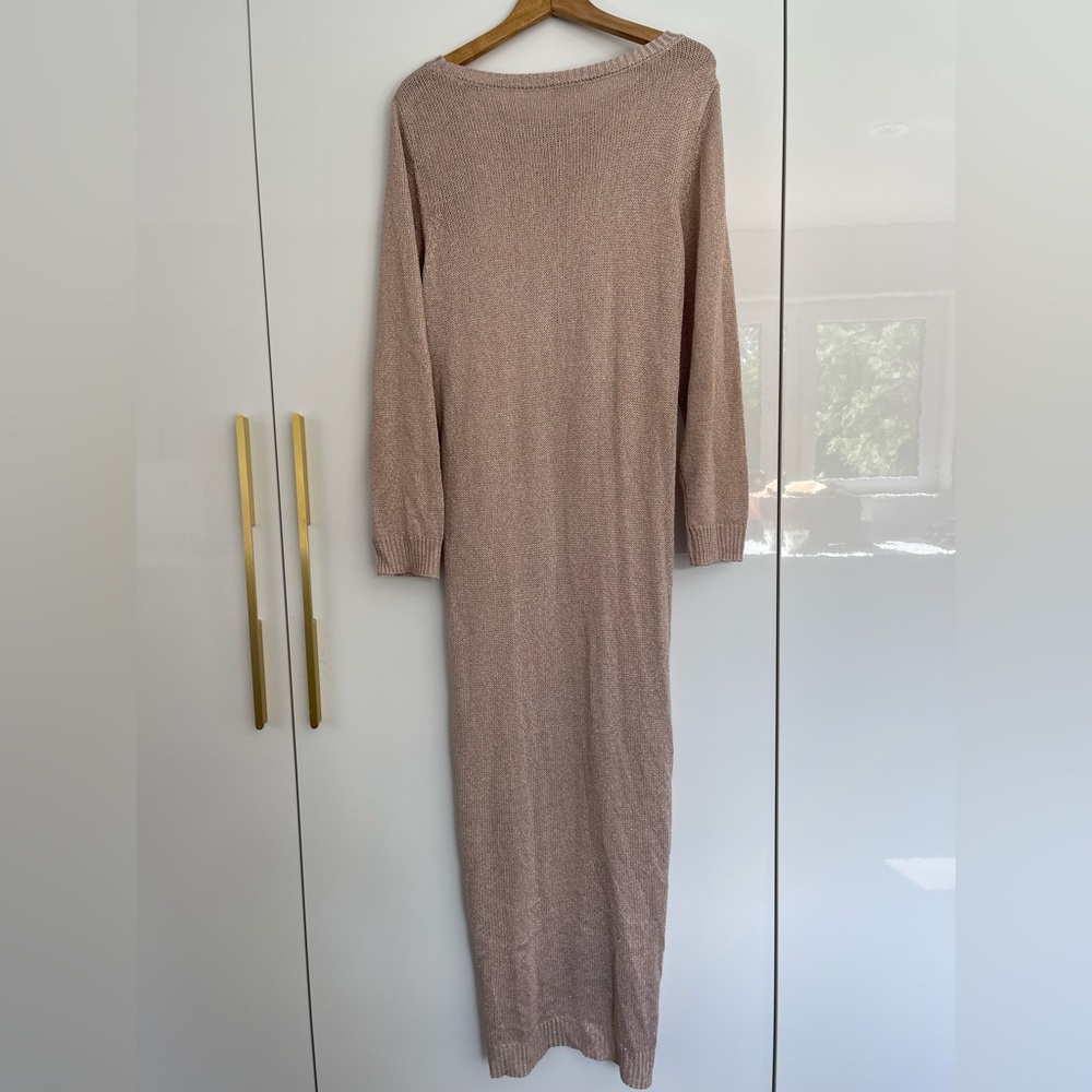 VENUS long knit viscose dress - Picture 2 of 4